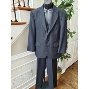 Cordovan & Gray Mens Gray Polyester Single Breasted Blazer & Pant Two Piece Suit
